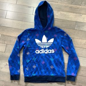 Adidas Trefoil hooded terry sweatshirt, kids medium